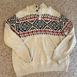 Chaps quarter button up sweater, size XXL